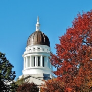 Maine statehouse dome in Augusta